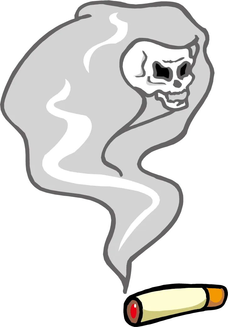 Tobacco smoking Cigarette, Hand-painted skull cigarette, watercolor Painting, white, mammal png